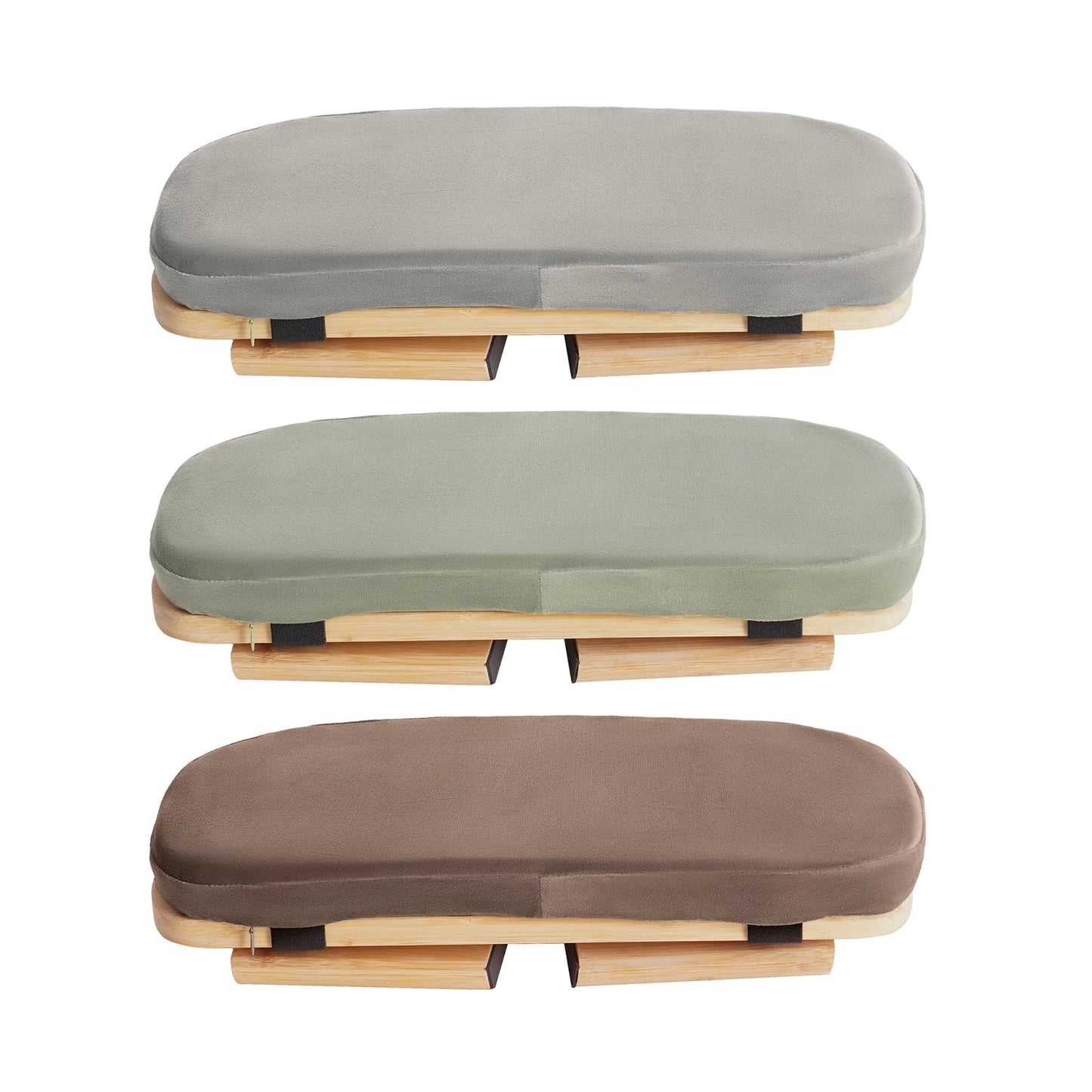 Bymaocar Meditation Bench, Foldable& Ergonomic Meditation Stool, Foldable Kneeling Meditation Bench  Coffee/Gray/Green Color