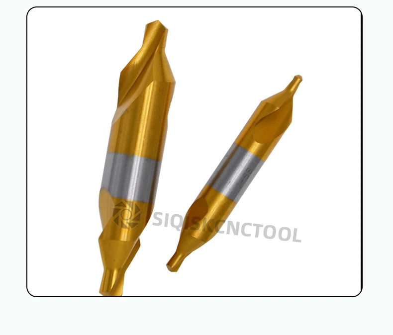 HSS Combined Center Drills Ti-Coated 60 Degree Countersinks Angle Bit Set 6pcs 1.0-5mm Metal Centering Dril Bit Lathe W6542 M35
