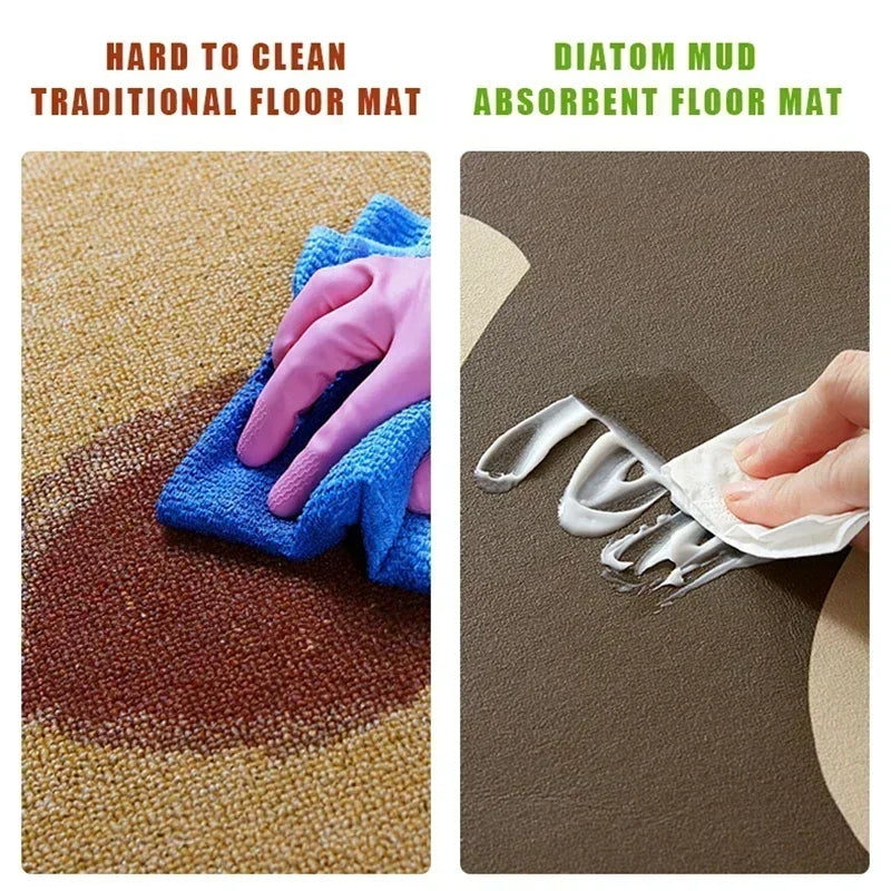 Kitchen Floor Mat Absorbent Non-slip Carpet Diatom Mud Long Foot Mats Minimalist Style Home Decoration Rug for Bathroom 주방 카펫