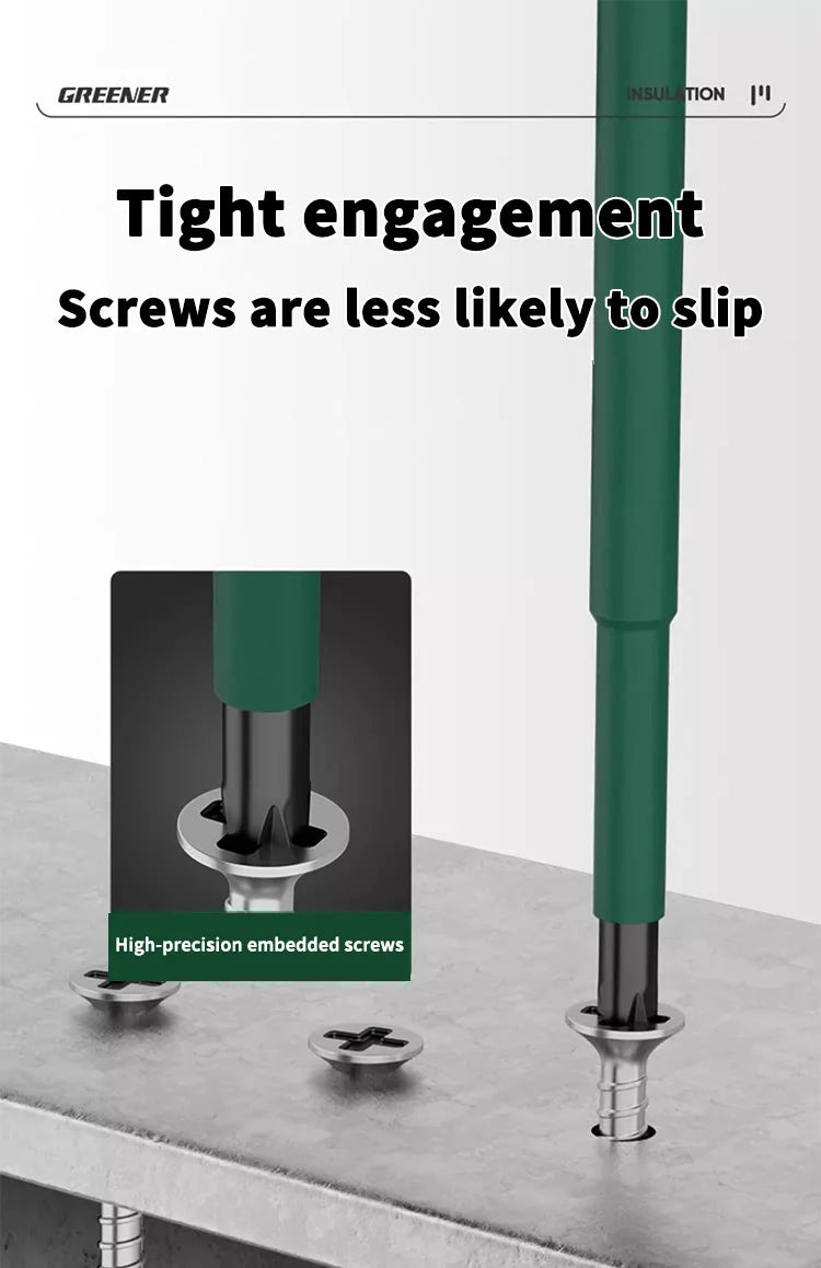 GREENERY Insulated Electrician Screwdriver Current-Isolate Phillips Flat Driver Magnetic Slotted Cross Screwdrivers for Repair