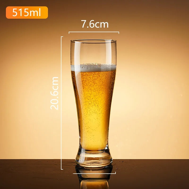 Thickened Beer Glass Shatterproof Large Size Brew Pub Beer Mug Home Use Popular 500ml Commercial Grade Beer Cup for Business