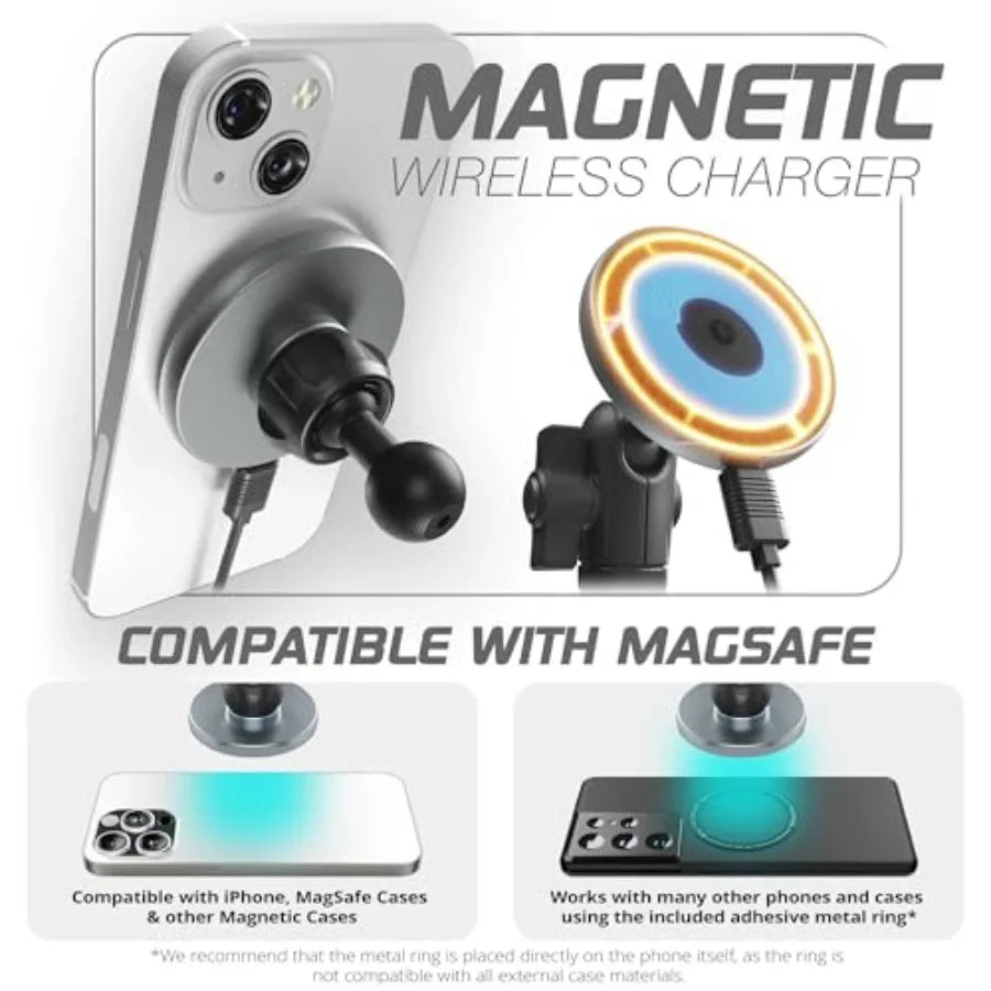Link Vent Mount Magnetic Wireless Charging Phone Holder - Compatible with MagSafe '21-'25 Ford F150 and Raptor '23-'25 Ford Sup
