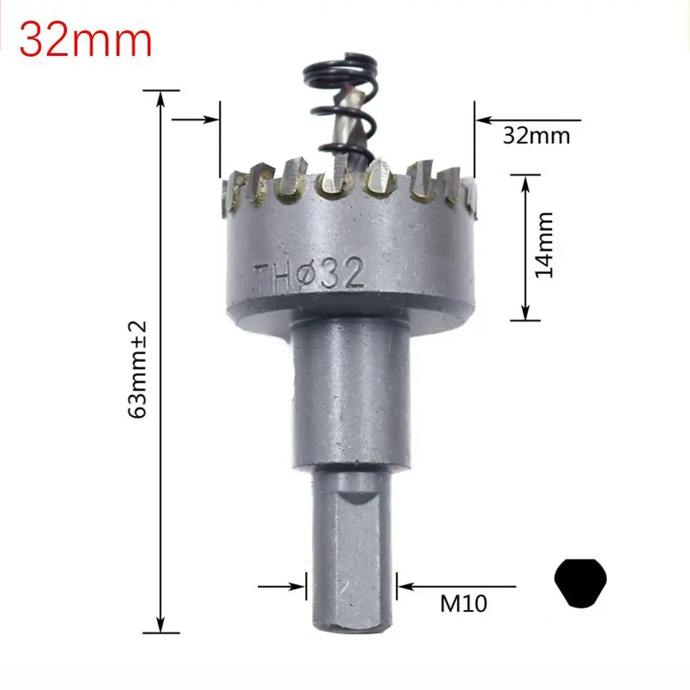16~35mm TCT Hole Saw High Hardness Silver Hard Alloy Drill Bit Hole Opener Stainless Steel