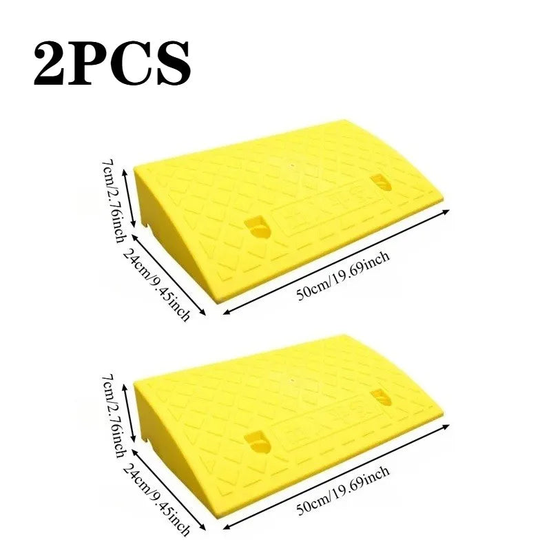 Portable Threshold Ramp 3/5/6/7/8/9/10cm Height Non-Slip Surface Durable Ramp for Car Motorcycle Wheelchair Scooter Pets Access