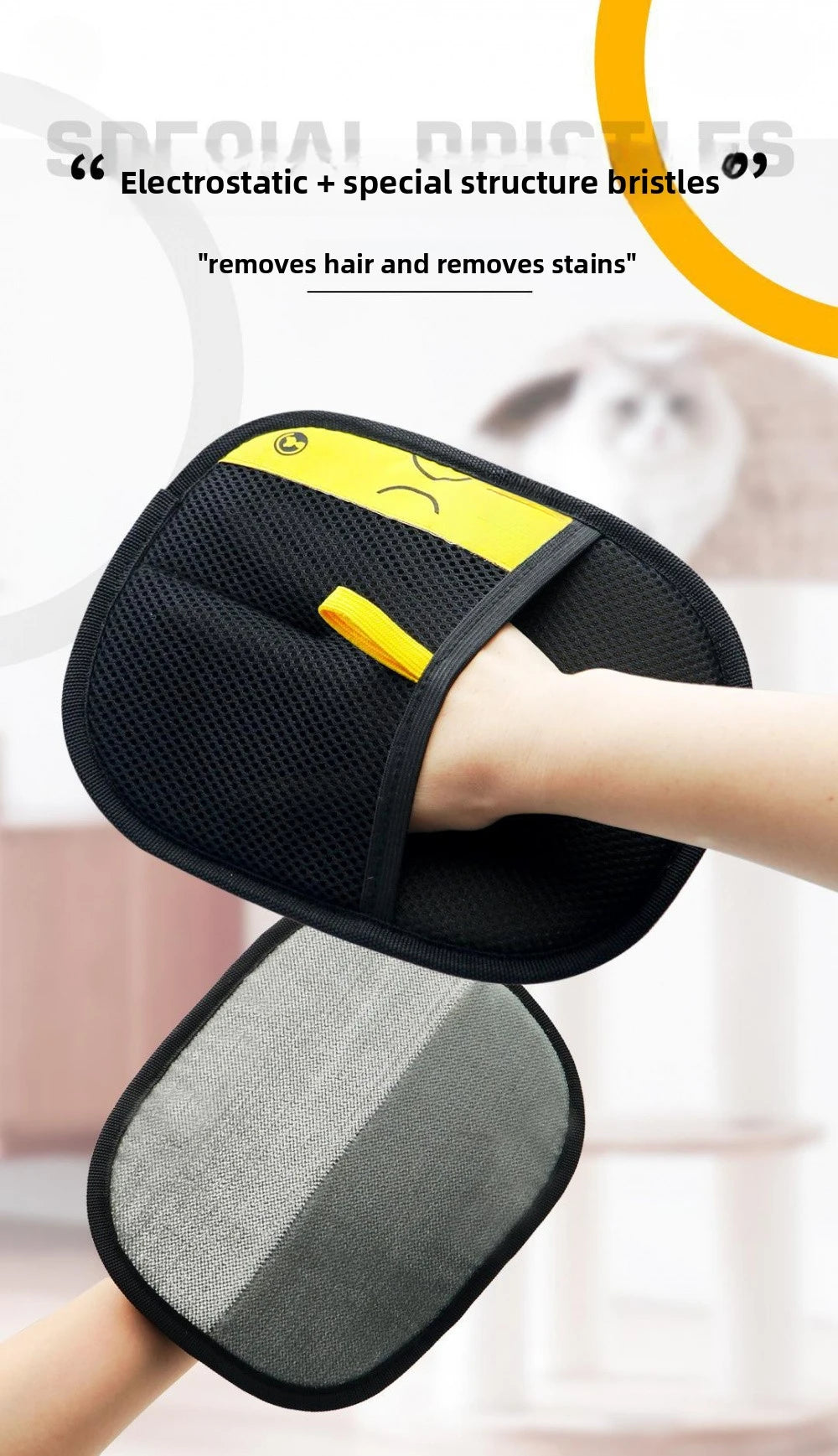 Comprehensive Pet Hair Removal Kit With Sticky Roller Gloves