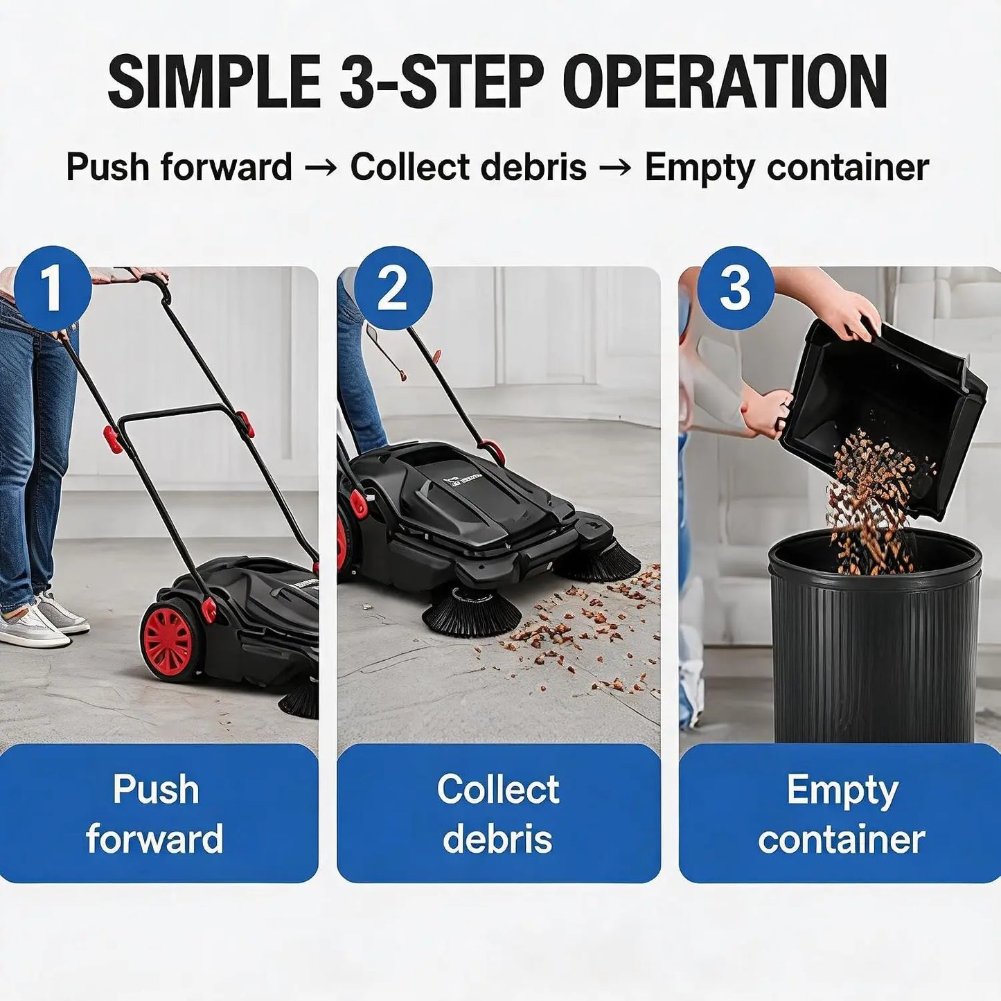 Precision Reel Lawn Sweeper Restores Lawn And Removes Debris