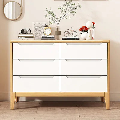Wooden Chest of Drawers 5-Drawer & 6-Drawer Dresser Cabinet Bedroom Clothes Storage Organizer No Assembly Living Room Furniture