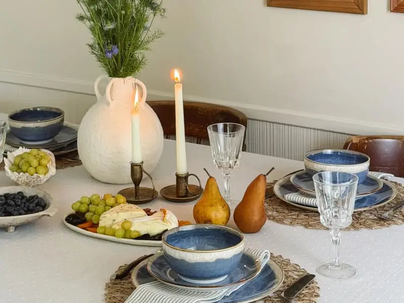 Stackable Gradient Ceramic Dinnerware Set With Microwave Safe Bowls