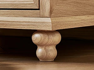 2 Pack Farmhouse 3 Drawer Bedside Cabinet, Wooden End Night Table With Metal Handles 24"W For Indoor Storage