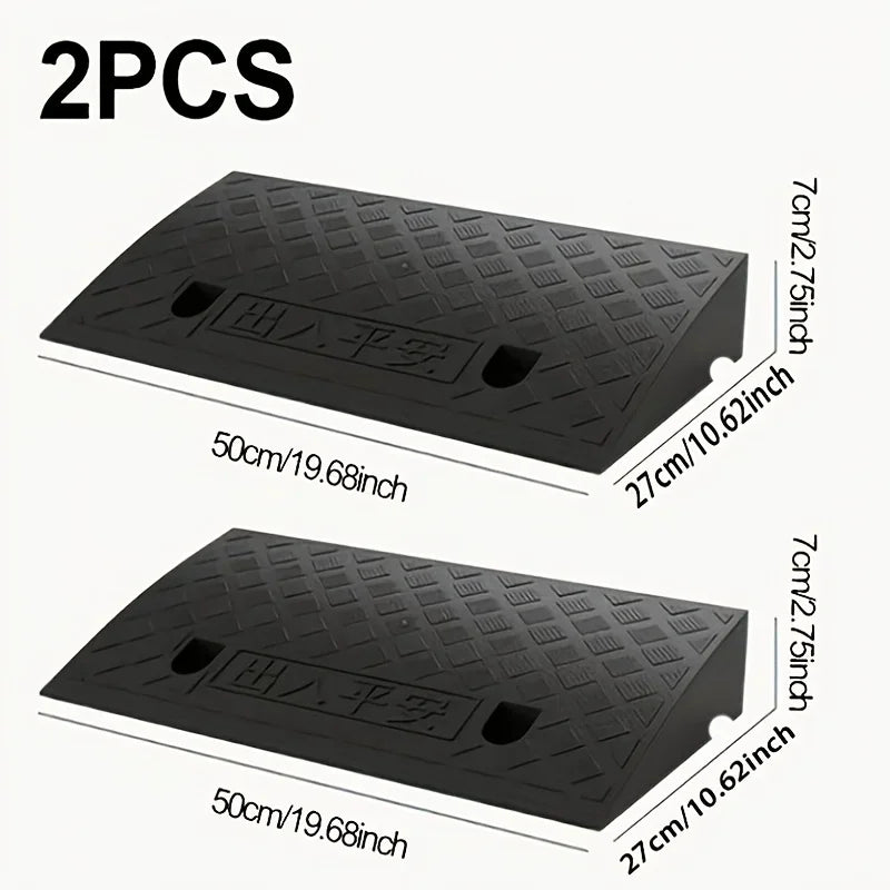 Portable Threshold Ramp 3/5/6/7/8/9/10cm Height Non-Slip Surface Durable Ramp for Car Motorcycle Wheelchair Scooter Pets Access