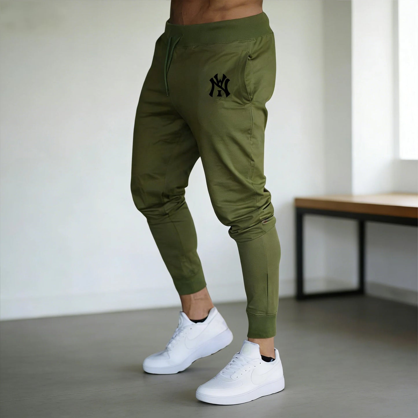 Men's New Ink Printing Training Pants Casual Sports Running Workout Jogging Gym Sweatpants Long Trousers