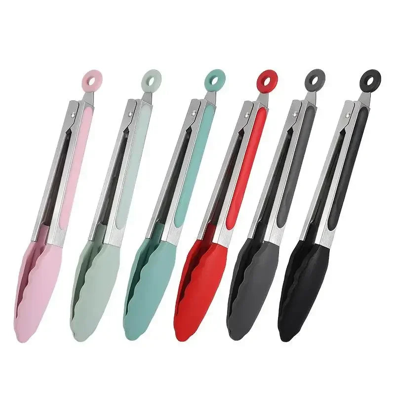 Food Grade Silicone Food Tong Non-Slip Kitchen BBQ Tools
