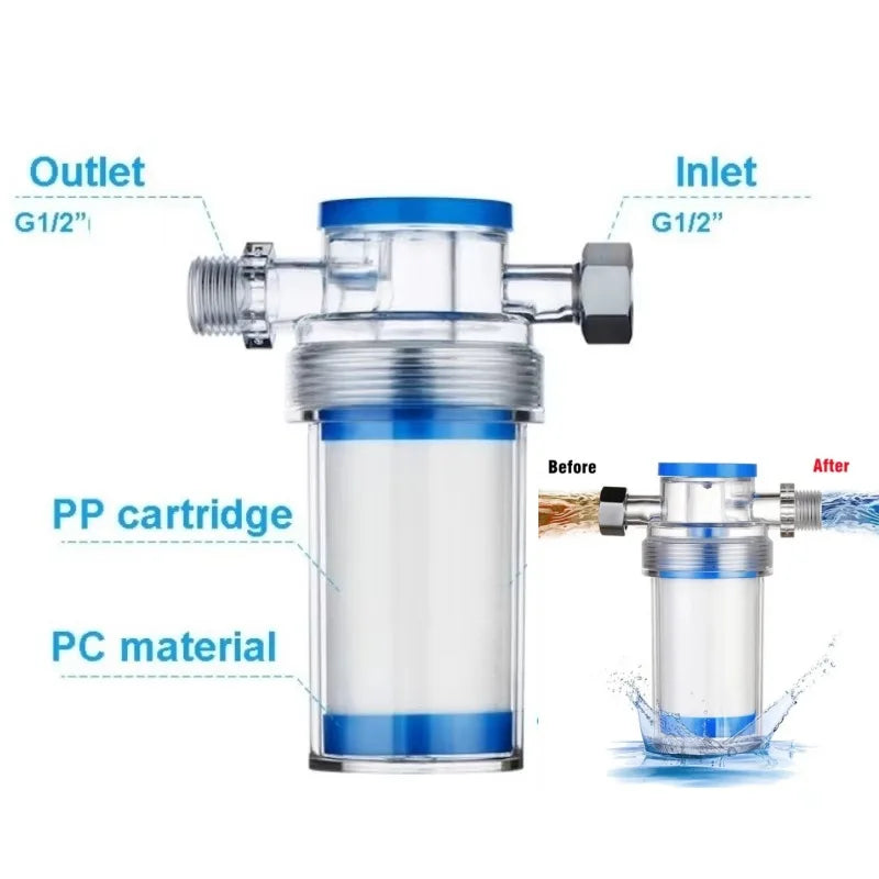 Multipurpose Water Filter Replaceable Cartridge Water Heater Front Filter Shower Bath Water Purifier Washing Machine Pre-filter