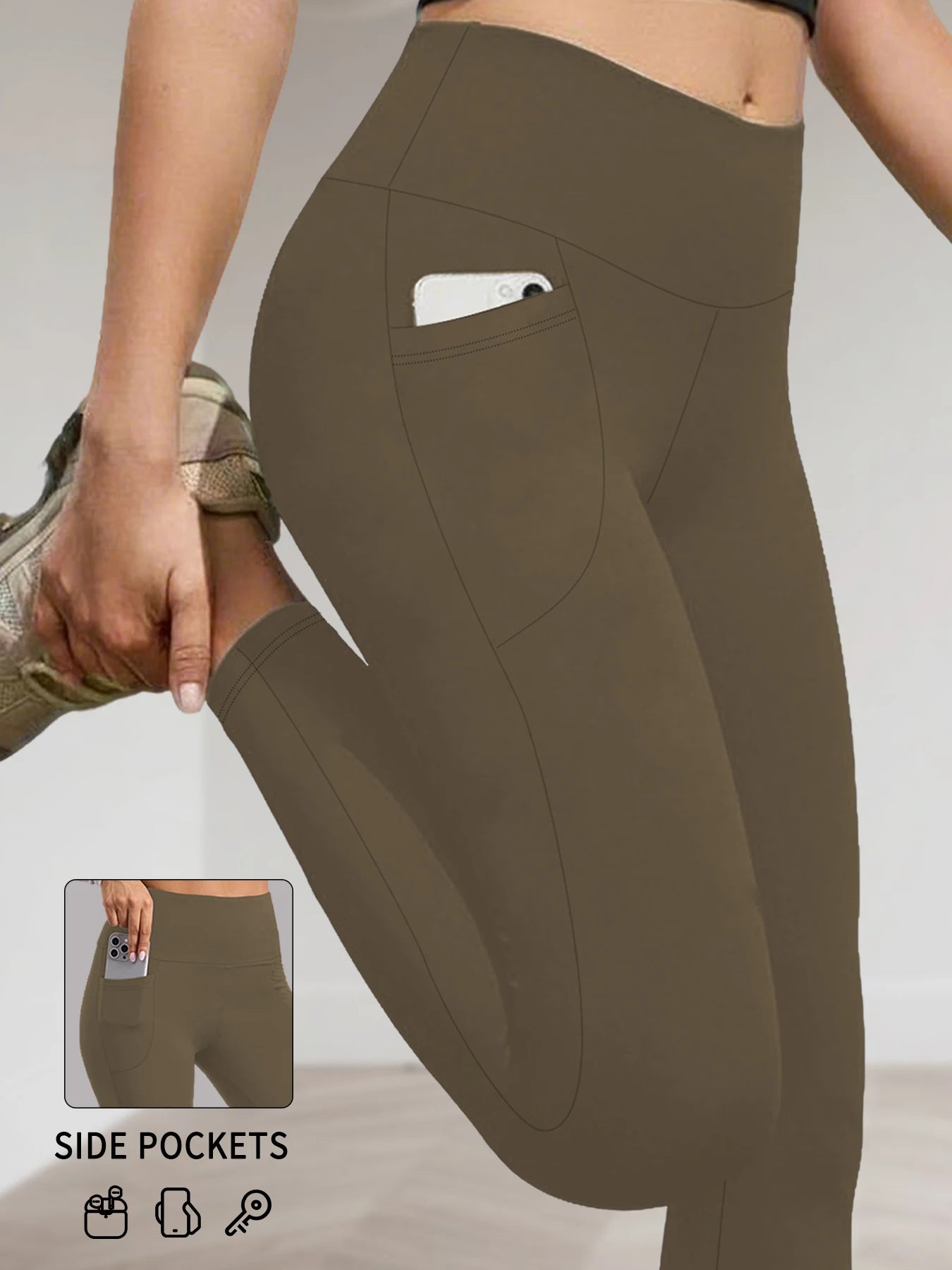Women's Super Soft Leggings with Pockets, High Waisted Tummy Control for Yoga Workout and Casual Lounge Wear Comfort
