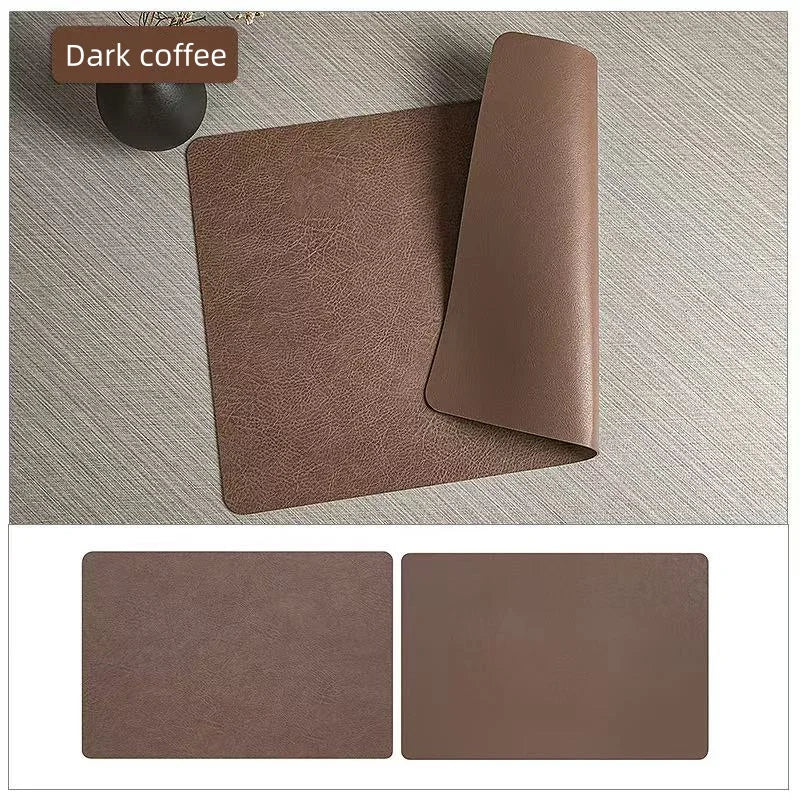 Faux Leather Heat Resistant Waterproof Double Sided Dining Placemats