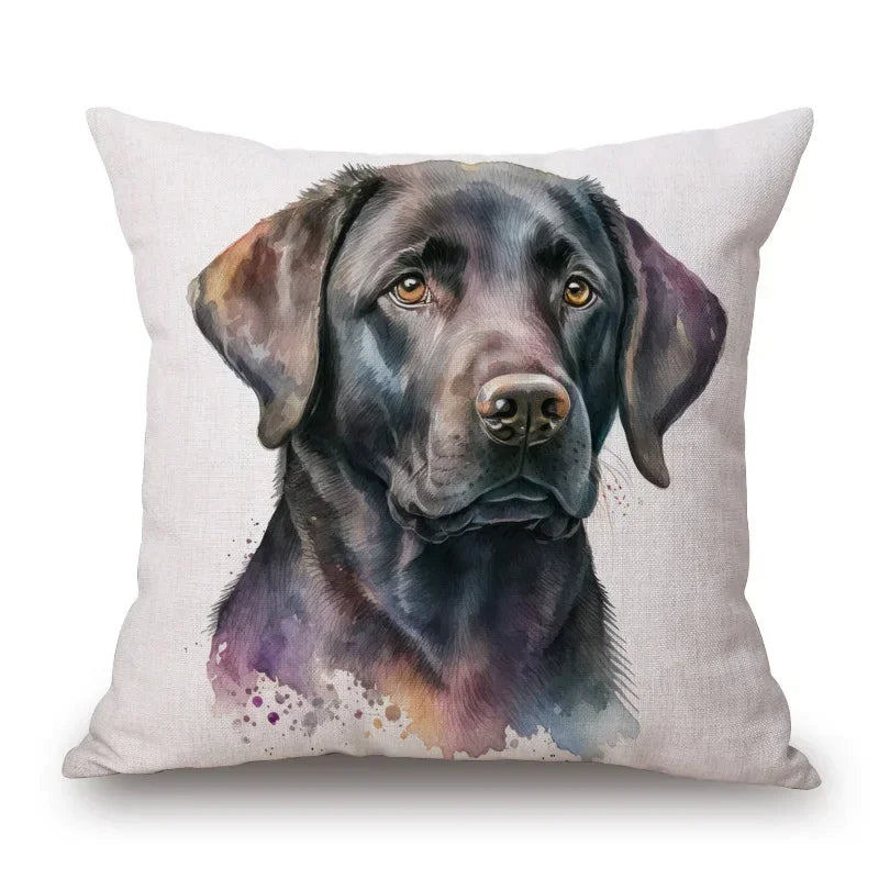 Dog Breed Collage Poster Art Cushion Cover Pillow Case