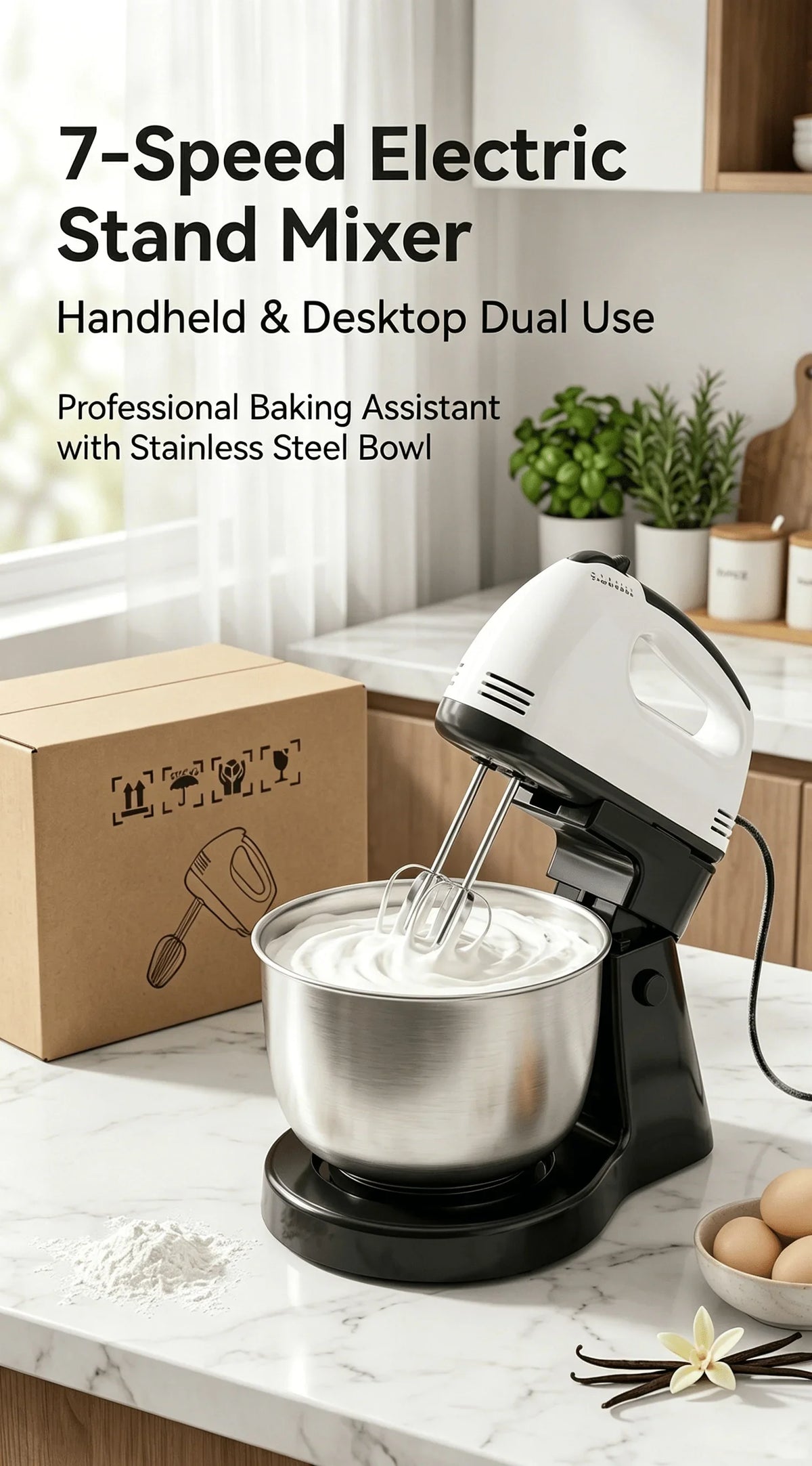 Electric Egg Beater, Cream Mixer, Household Egg Beater, Cross-Border Mixer