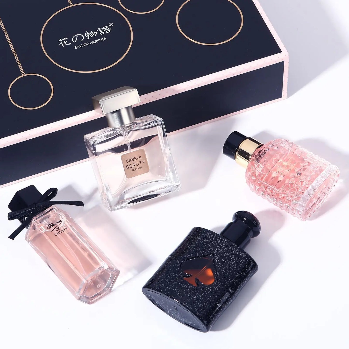 Flower Story Perfume 4-in-1 Gift Box Fresh and Longlasting Light Fragrance Perfume Set