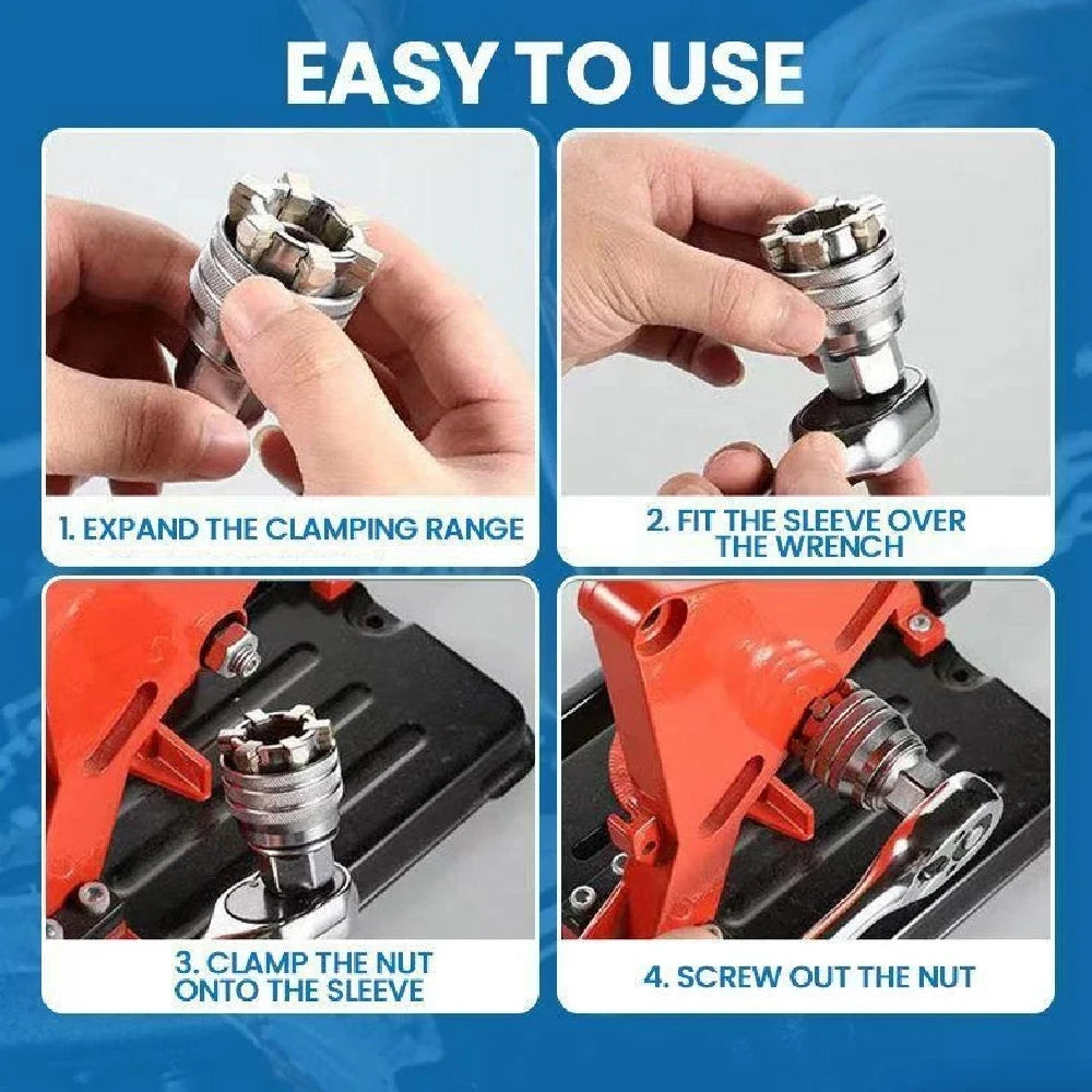 1/2PCS Universal Wrench Sleeve Converter Fits for Standard 3/8-10 To 19mm Super Socket Multifunctional Drive Wrench Tool