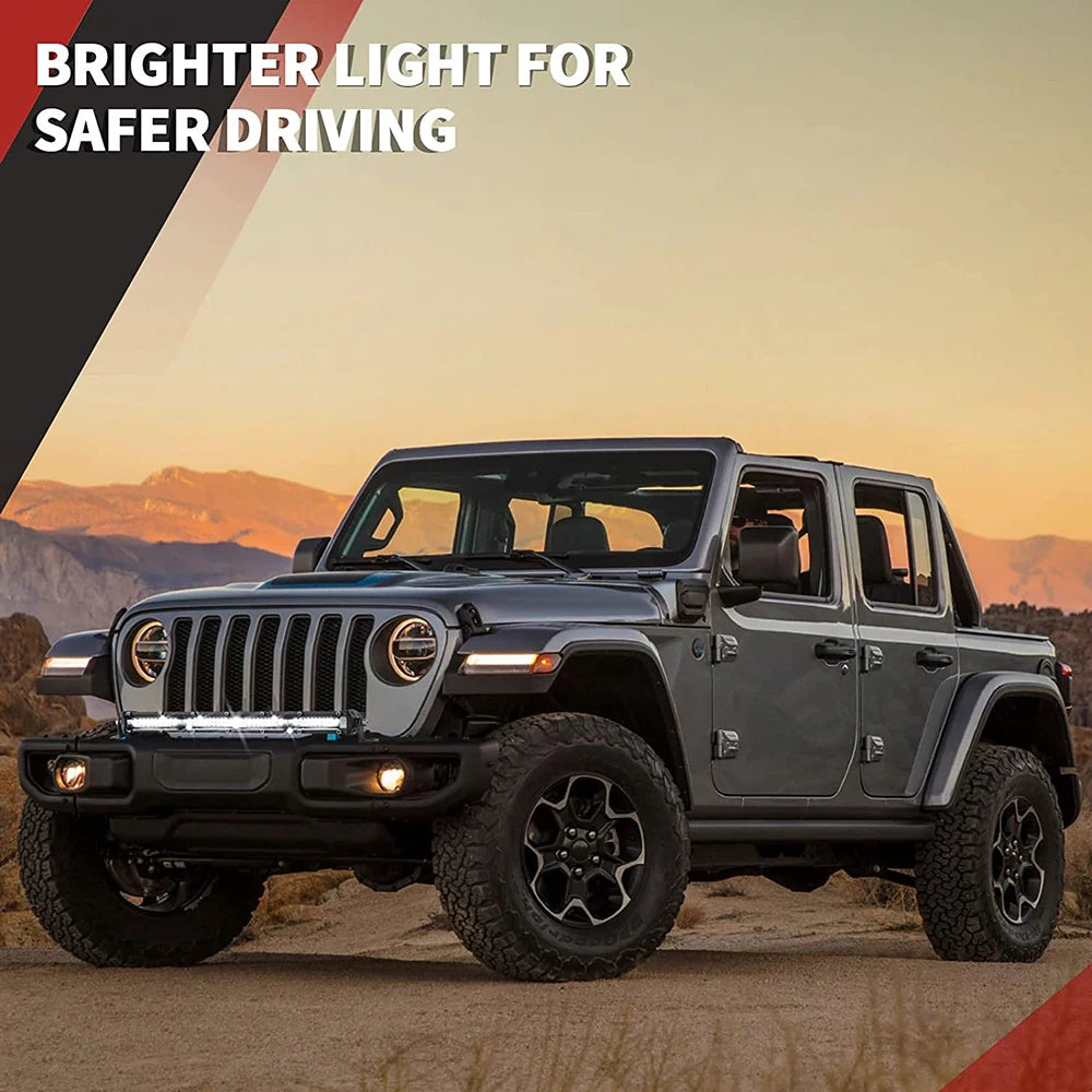 6000K 20In Square Ultra Slim LED Work Light Bar, High-Intensity 180W 12V 24V Offroad LED Light Bar for Tractor Boat Trucks ATV