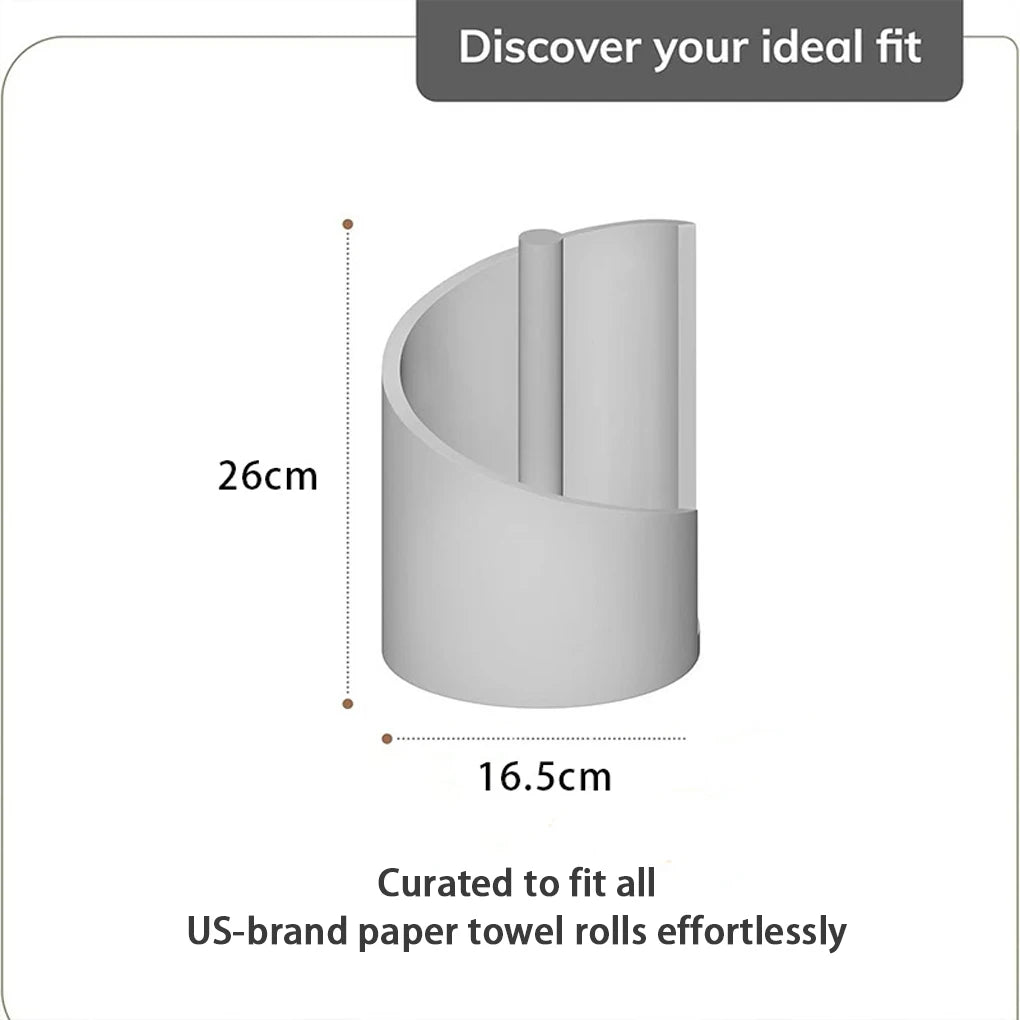 Spiral Wave Wooden Paper Towel Holder Modern Kitchen Countertop Organizer for Bathroom and Kitchen Tissue Dispenser Stand