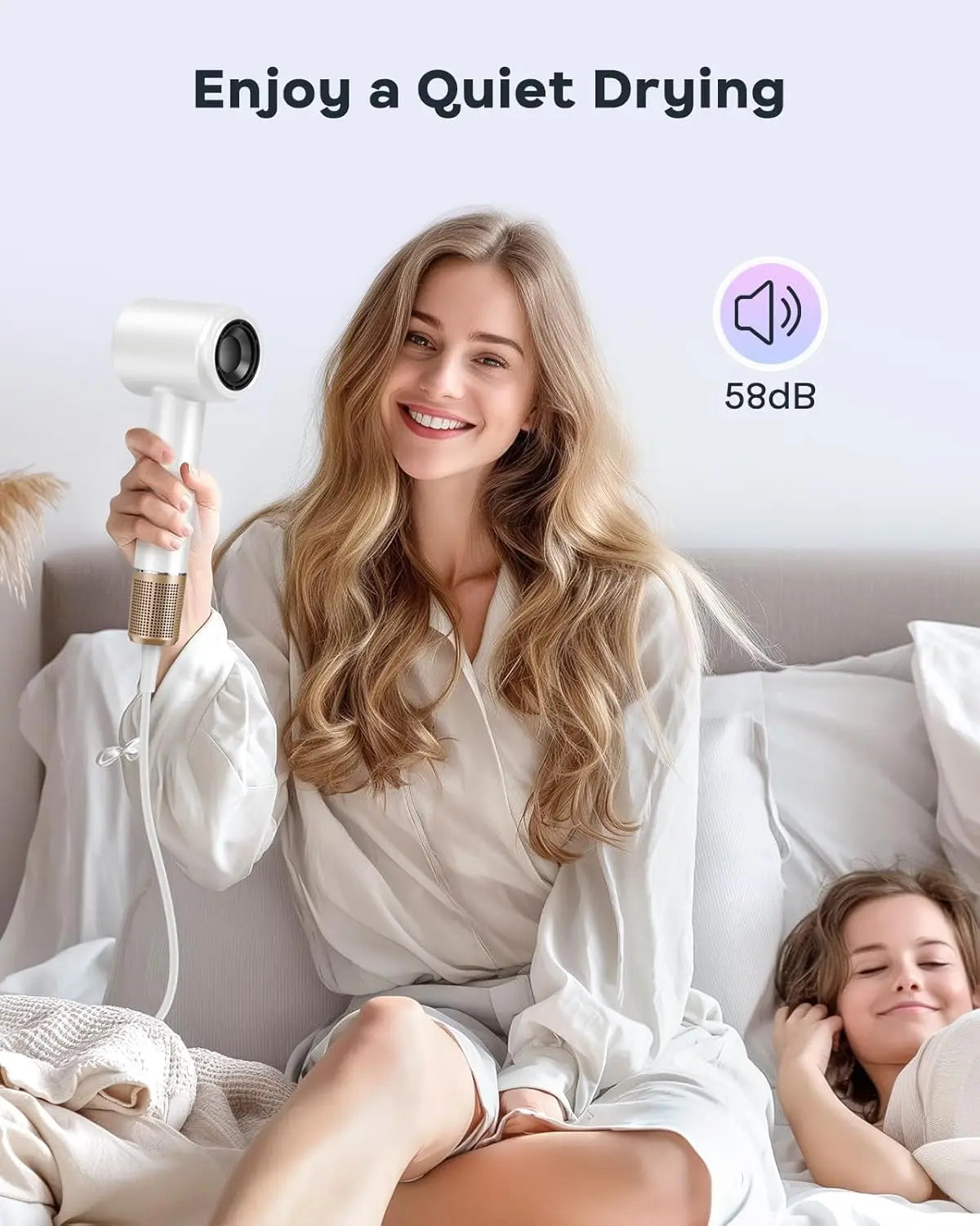 Electric Hair Dryer 120000RPM Brushless Negative Ions 1500W