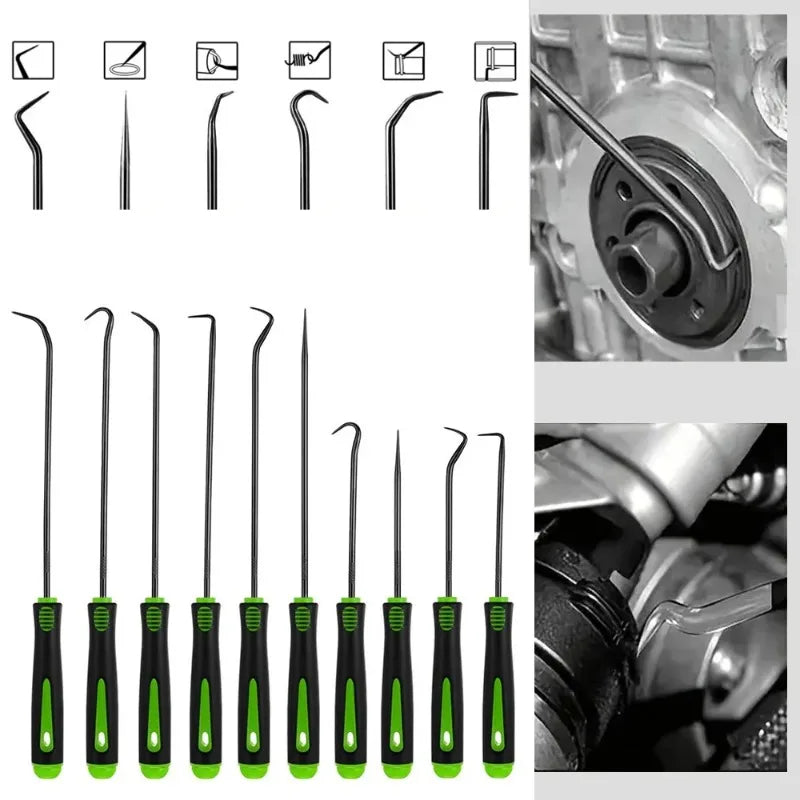 10 12pcs Auto Oil Seal Screwdrivers Set Professional O-Ring Puller Remover Kit Precision Pick and Hook Set for Car Repair