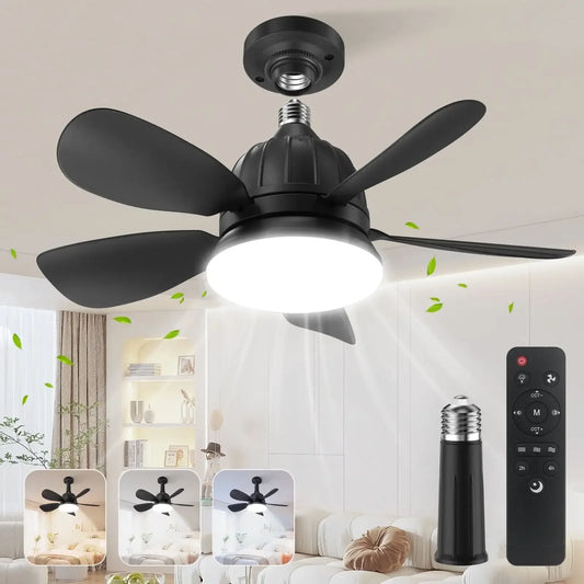 Retome Ceiling Fan Light With Dimmable LED Bulb Remote