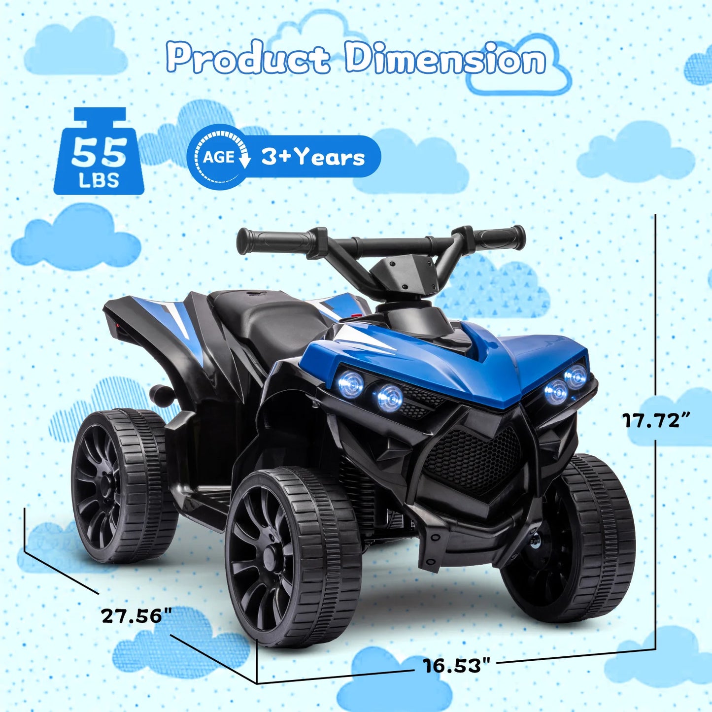 Premium Kids Electric Four Wheel Ride On Quad Buggy