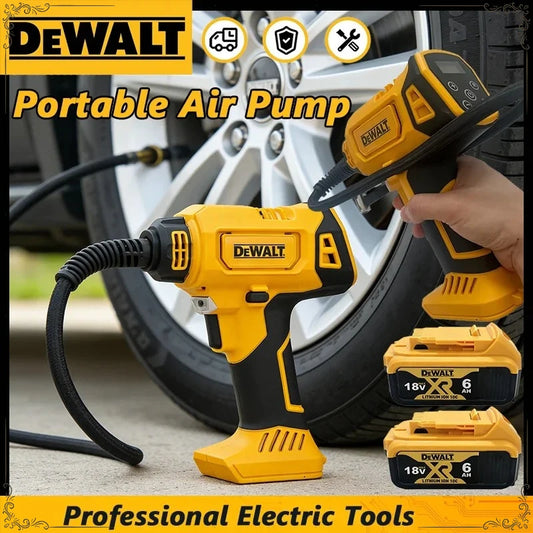 Dewalt Cordless Electric Air Pump Compressor Automatic with Digital Pressure Gauge for Car Tire Inflator  Rechargeable Handheld