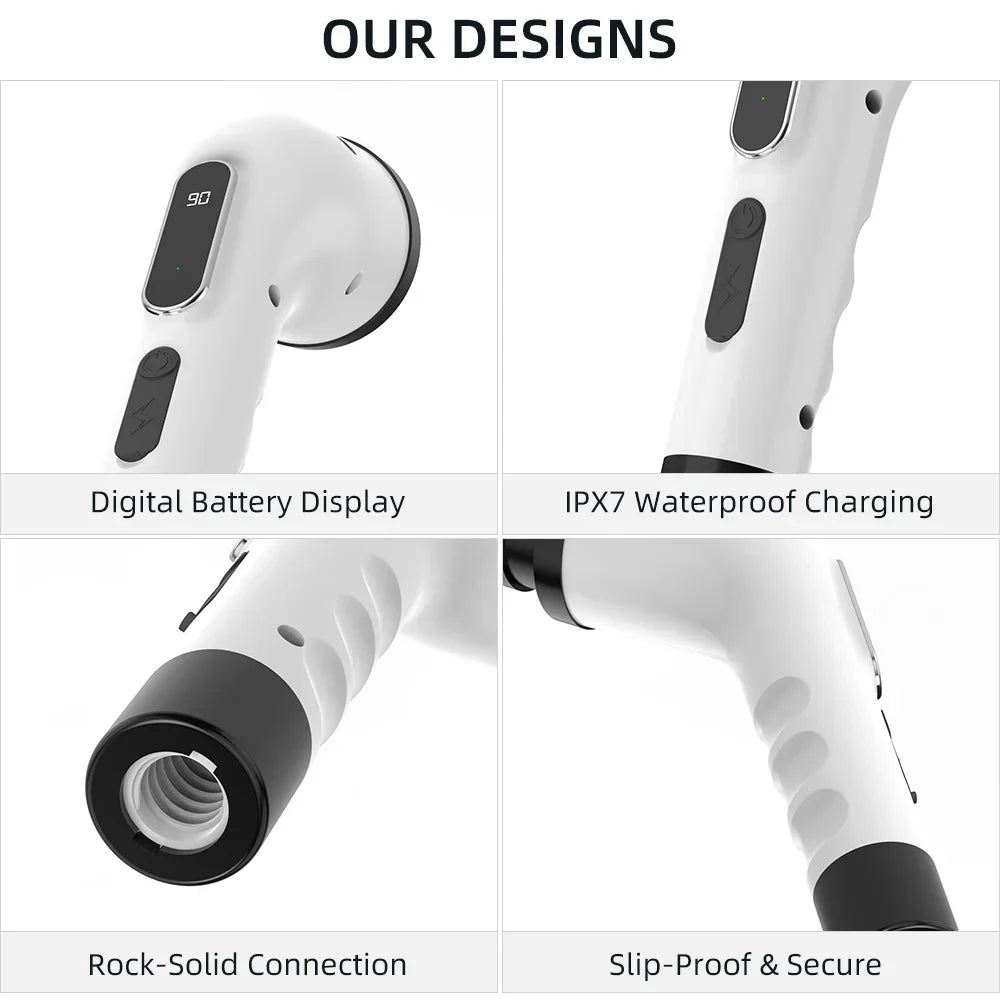 9-in-1 Cordless Electric Cleaning Brush, Rotating Scrubber Multifunctional Household Cleaner for Kitchen, Bathroom & Floor