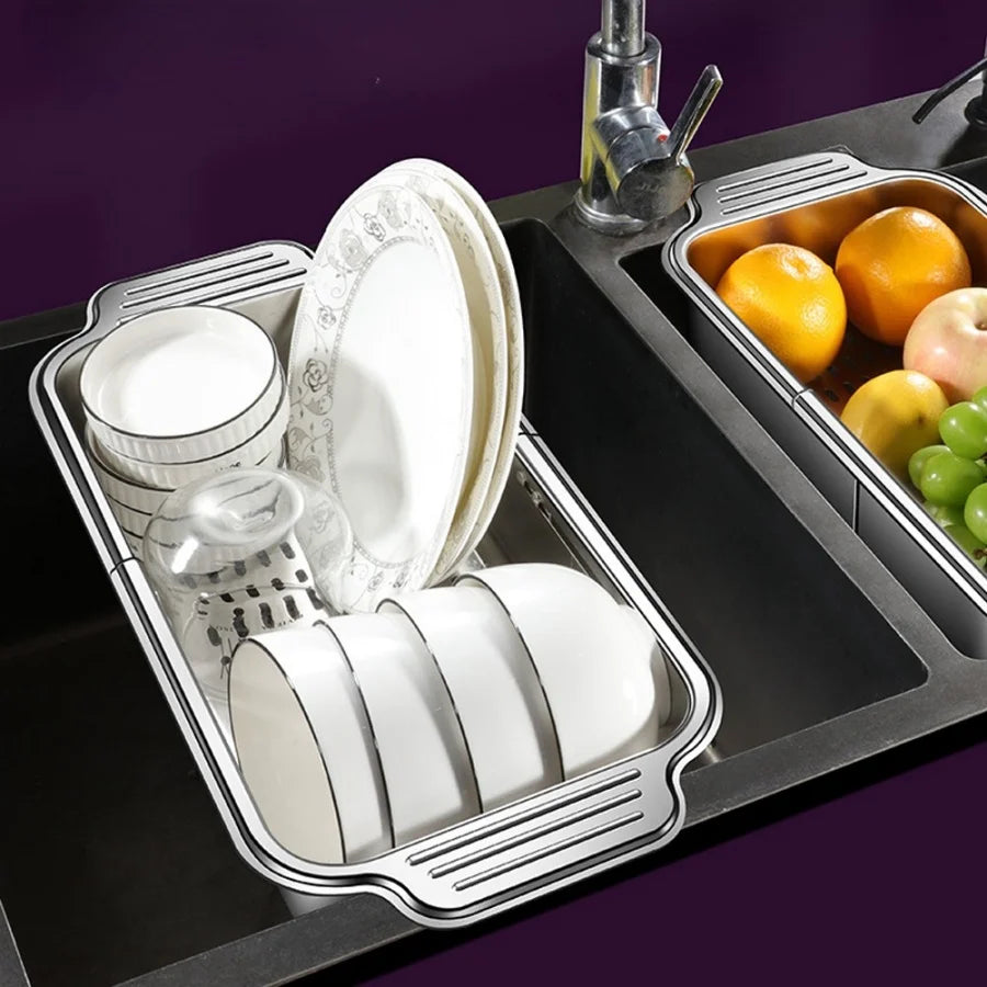 Stainless Steel Telescopic Sink Filter Basket For Pasta