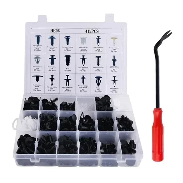 800Pcs-100pcs Car Plastic Retainer Clips Set Auto Fender Push Pin Rivet Door Trim Panel Retainer Car Bumper Fasteners Clips Tool