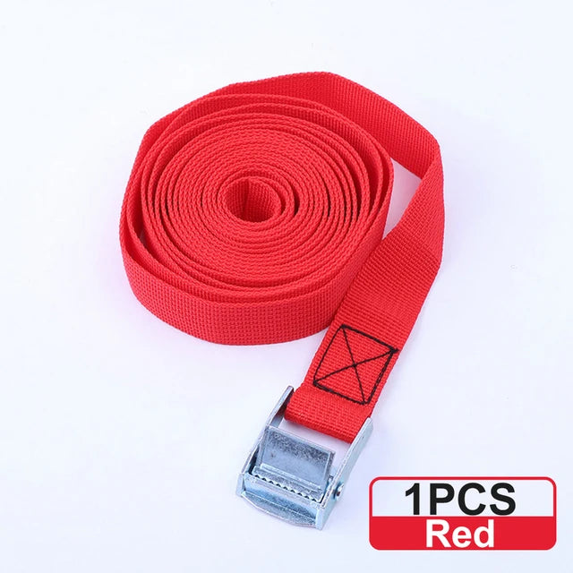2M Buckle Tie-Down Belt Cargo Straps With Metal Buckle Tow Rope Strong Ratchet Belt For Luggage Bag Motorcycle Car Accessories