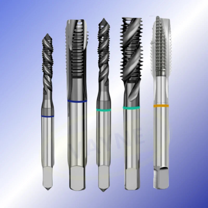 1PCS HSSE JIS Standard Spiral Fluted Tap  Spiral Pointed Tap M2M3M4M5M6M7M8M10M12 Machine Screw Thread Taps For Stainless Steel