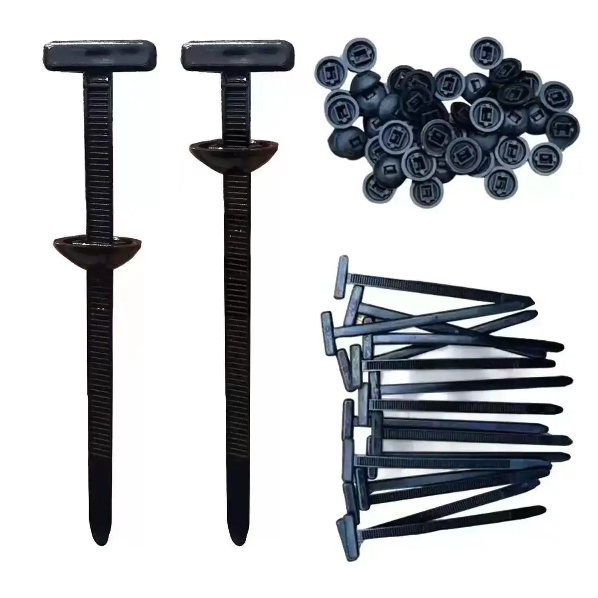 Upgraded Nylon Cable Ties, Self-Locking T Rivet Zip Ties Kit for Car Fender Trunk Bumper Repair, Home & Garage Automotive