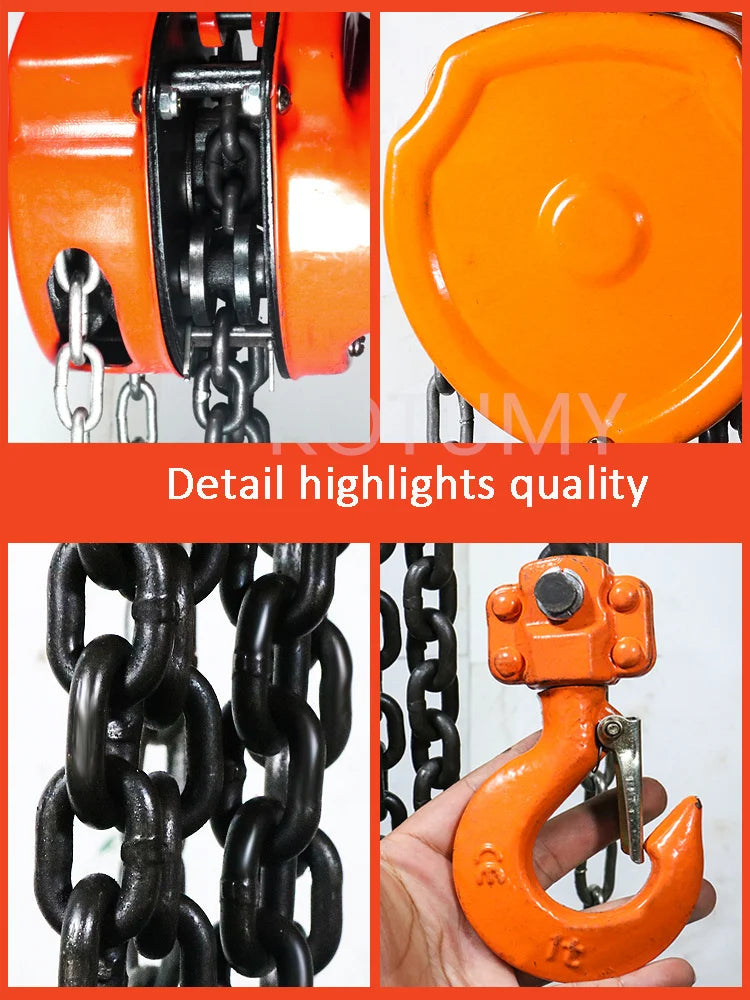 1tons -3 tons small lifting inverted chain Hand lever hoist hand hoist crane manual hand plate tensioner