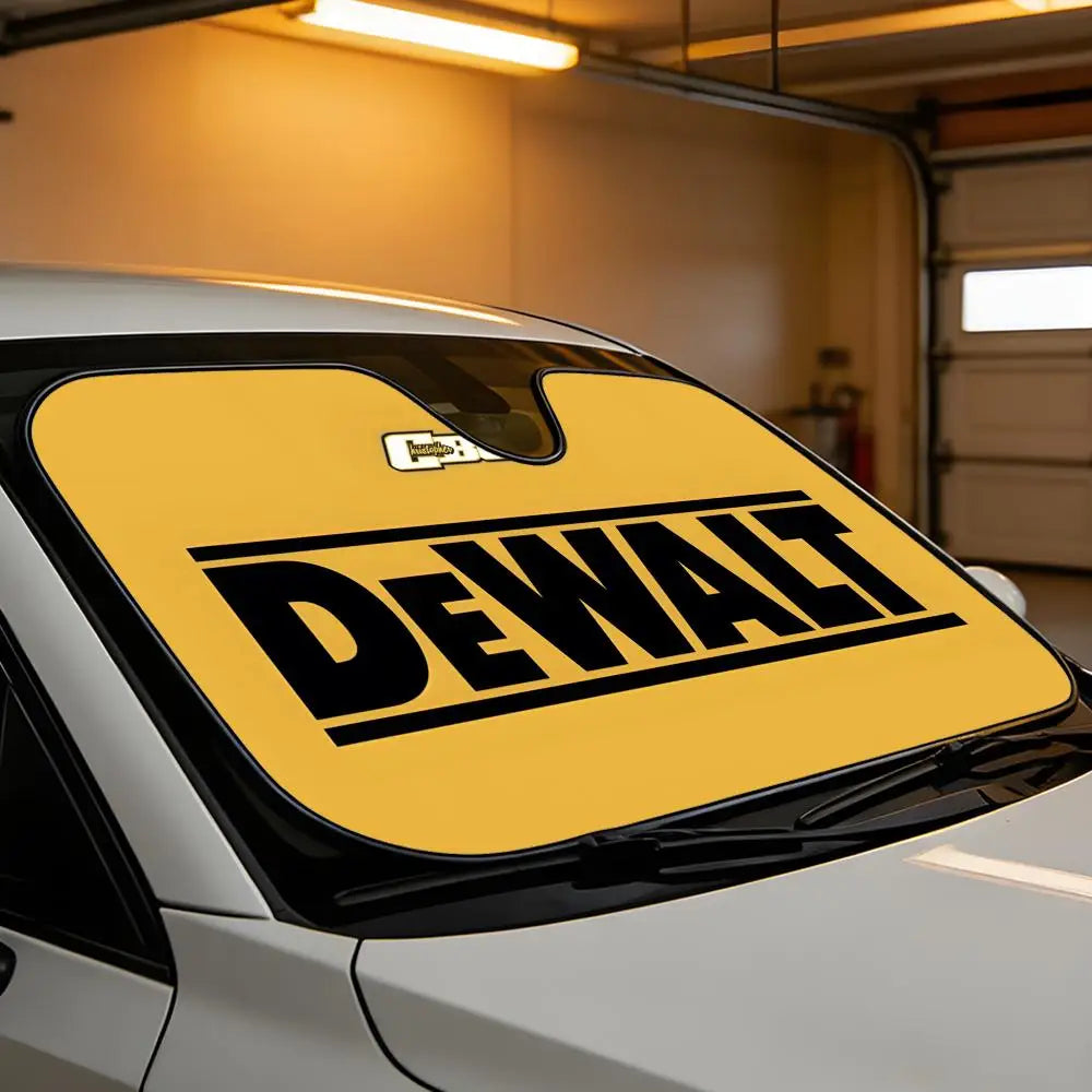 Sun Visor Universal Car Windshield Sun Shade Full Coverage Heat UV Block Interior Anti Aging Tool Box D-Dewalts Banner