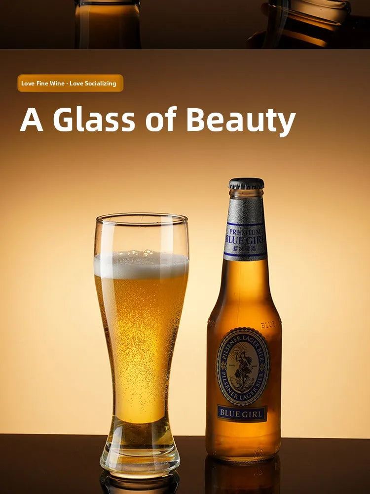 Thickened Beer Glass Shatterproof Large Size Brew Pub Beer Mug Home Use Popular 500ml Commercial Grade Beer Cup for Business