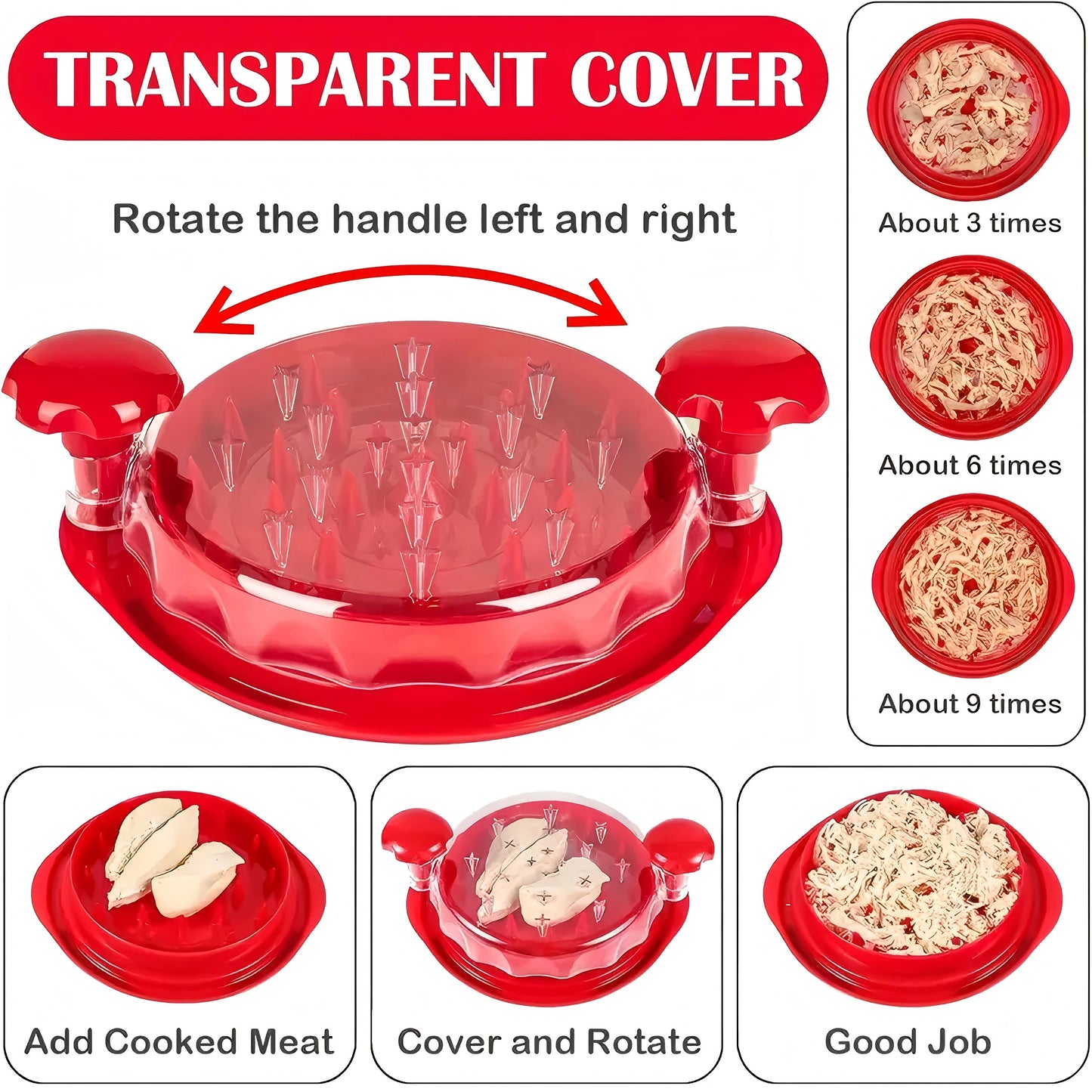 Chicken Shredder Tool, Visible Meat Shredder Twist Chopper