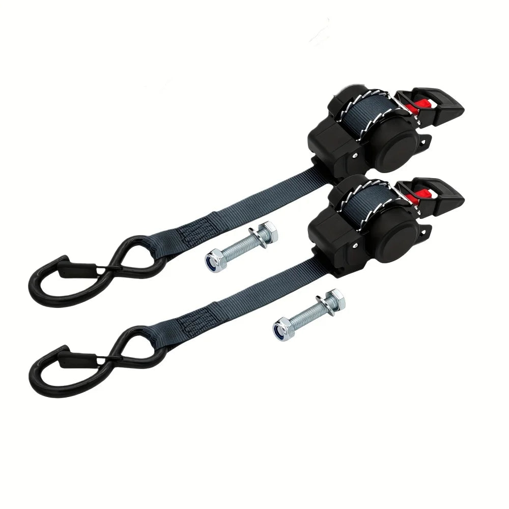 1pc Automatic Retractable Cargo Strap Multi-Item Secure Locking Ratchet Tie Brand New Car Ratchet Tensioner Belt Car Accessories