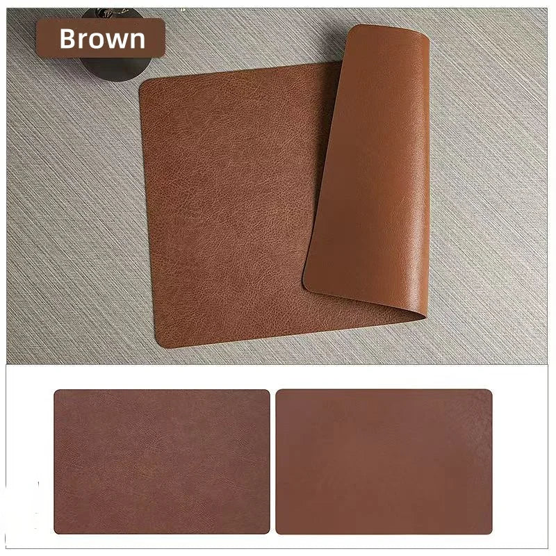 Faux Leather Heat Resistant Waterproof Double Sided Dining Placemats