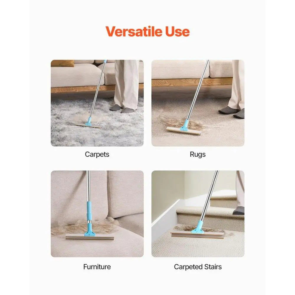 Pet Hair Removal Carpet Rake With Adjustable Handle