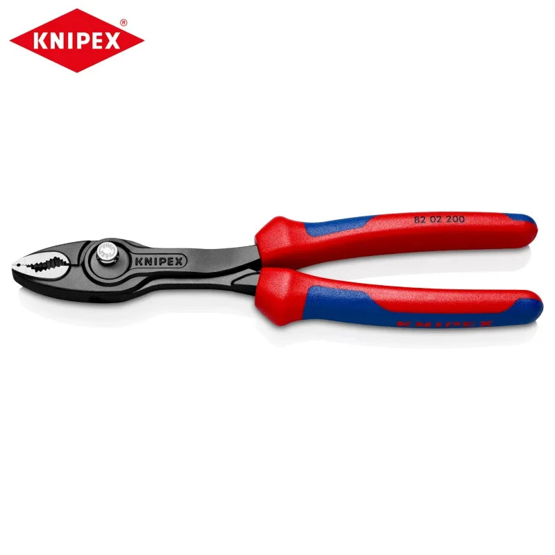 KNIPEX 82 02 200 8" Adjustable Carp Pliers - TwinGrip, Force-Saving Water Pump Pliers for Tight Fasteners