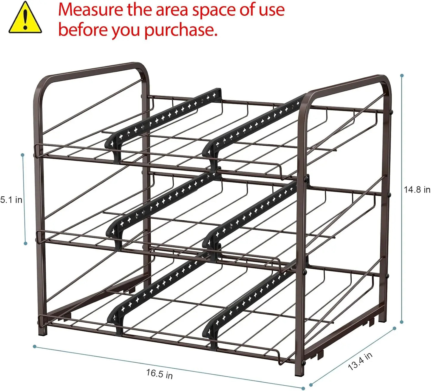 Stackable 2Piece Can Dispenser in the Pantry Small Space Storage Rack Holds Up to 36 Cans