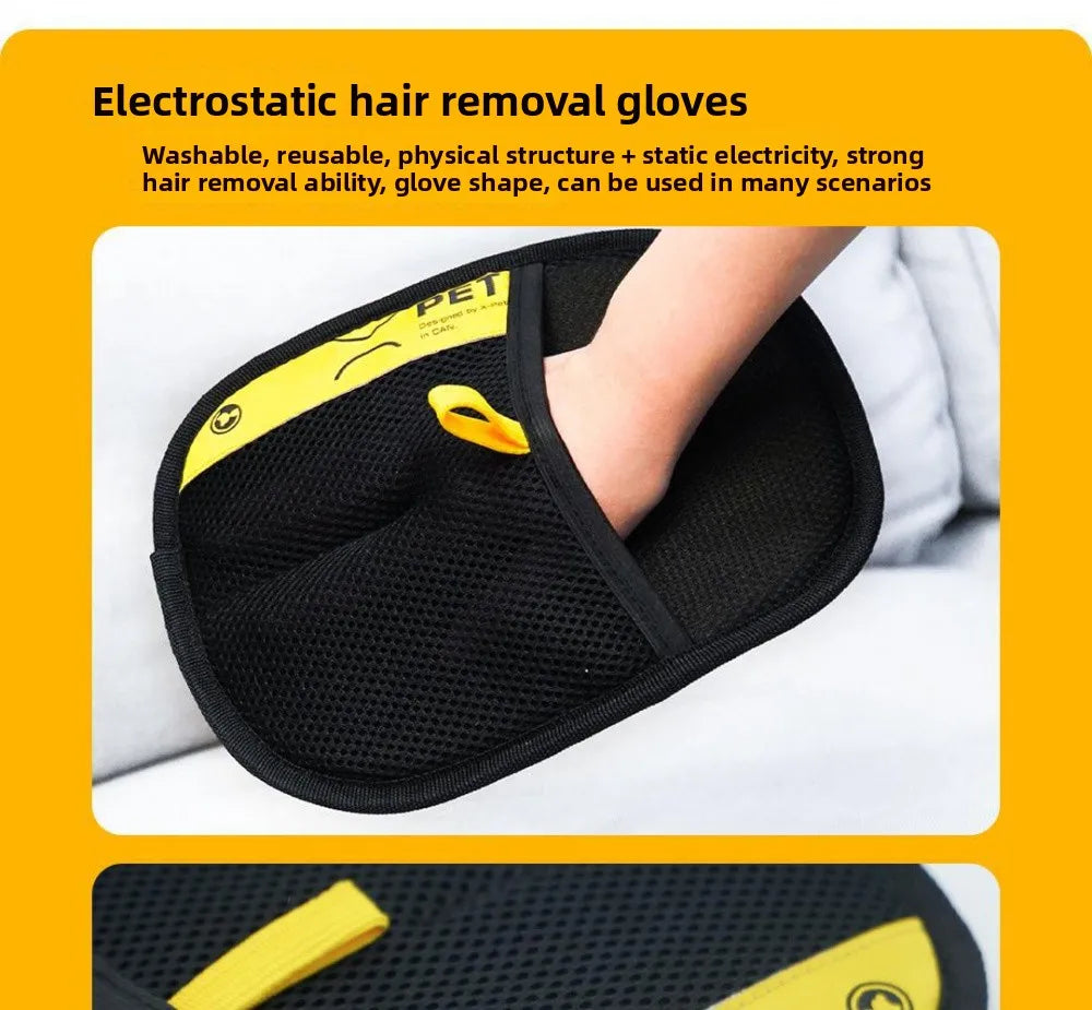 Comprehensive Pet Hair Removal Kit With Sticky Roller Gloves