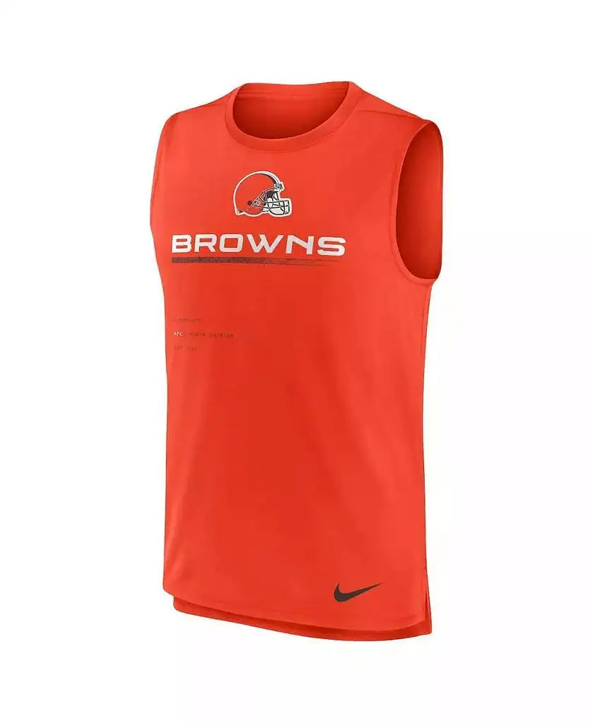 Nike | Men's Orange Cleveland Browns Muscle Trainer Tank Top