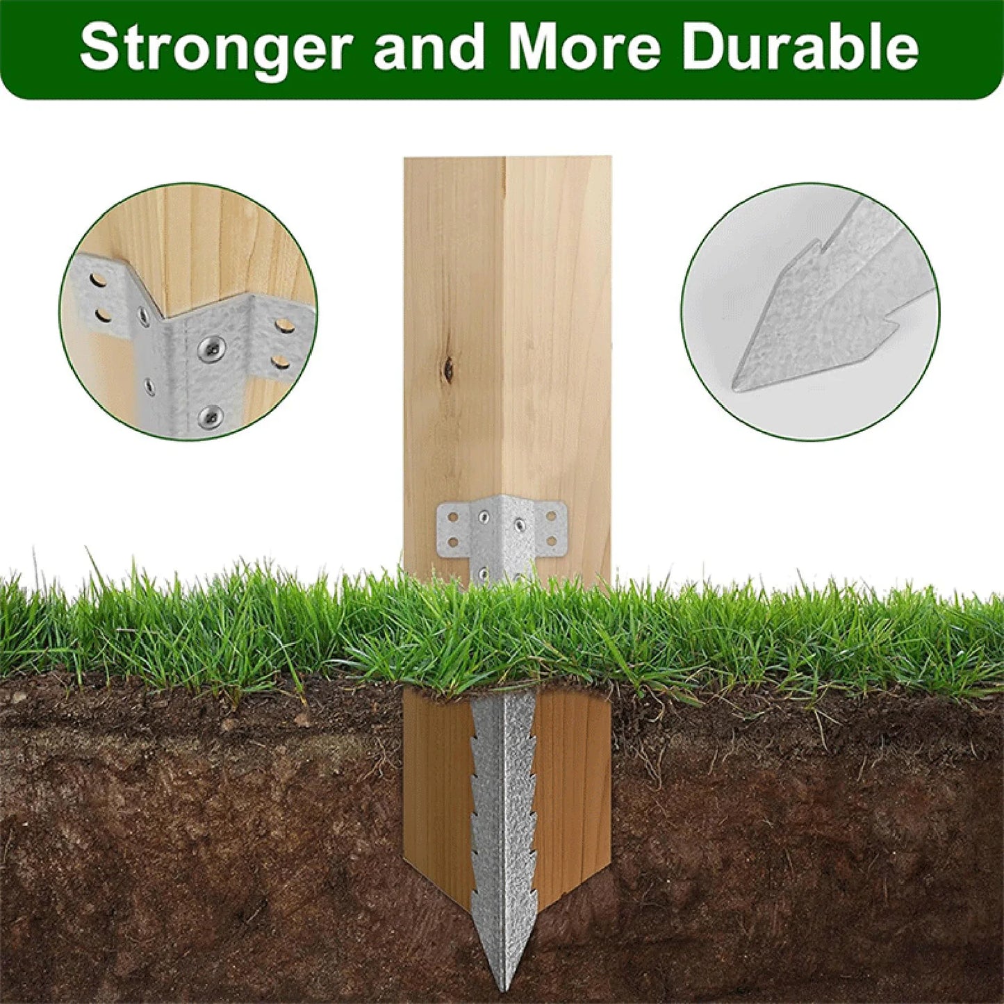 Rust Resistant Metal Fence Post Supports For Garden Edging