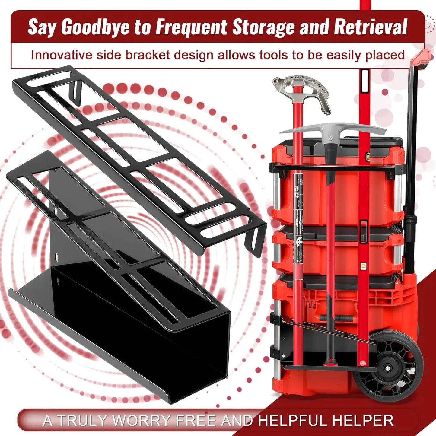 Horizontal Tool Organizer Mount Holder Compatible With Milwaukee Packout Tool Boxes Accessories