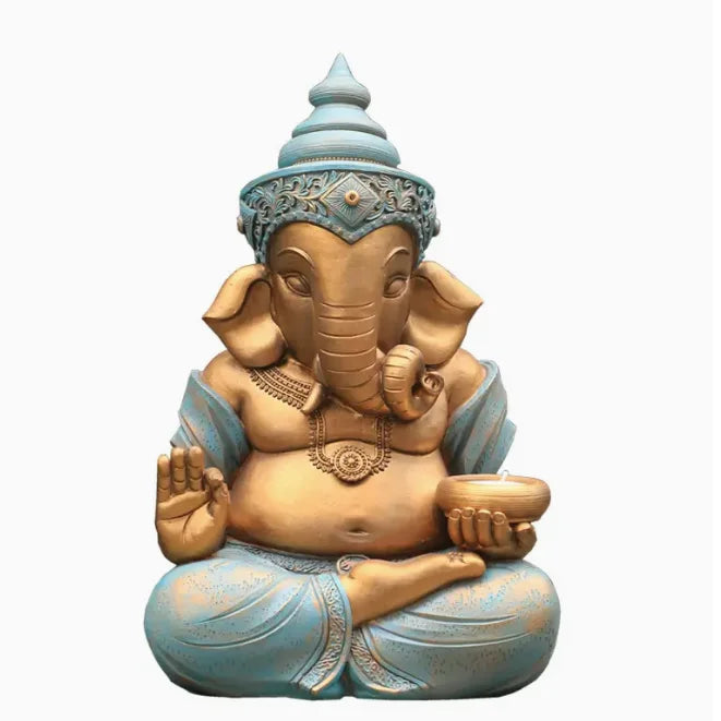 1pc Garden Buddha Statue Resin Zen Seated Ornament Resin Statue For Garden Porch Grass Outdoor Lawn Decor Gifts Crafts